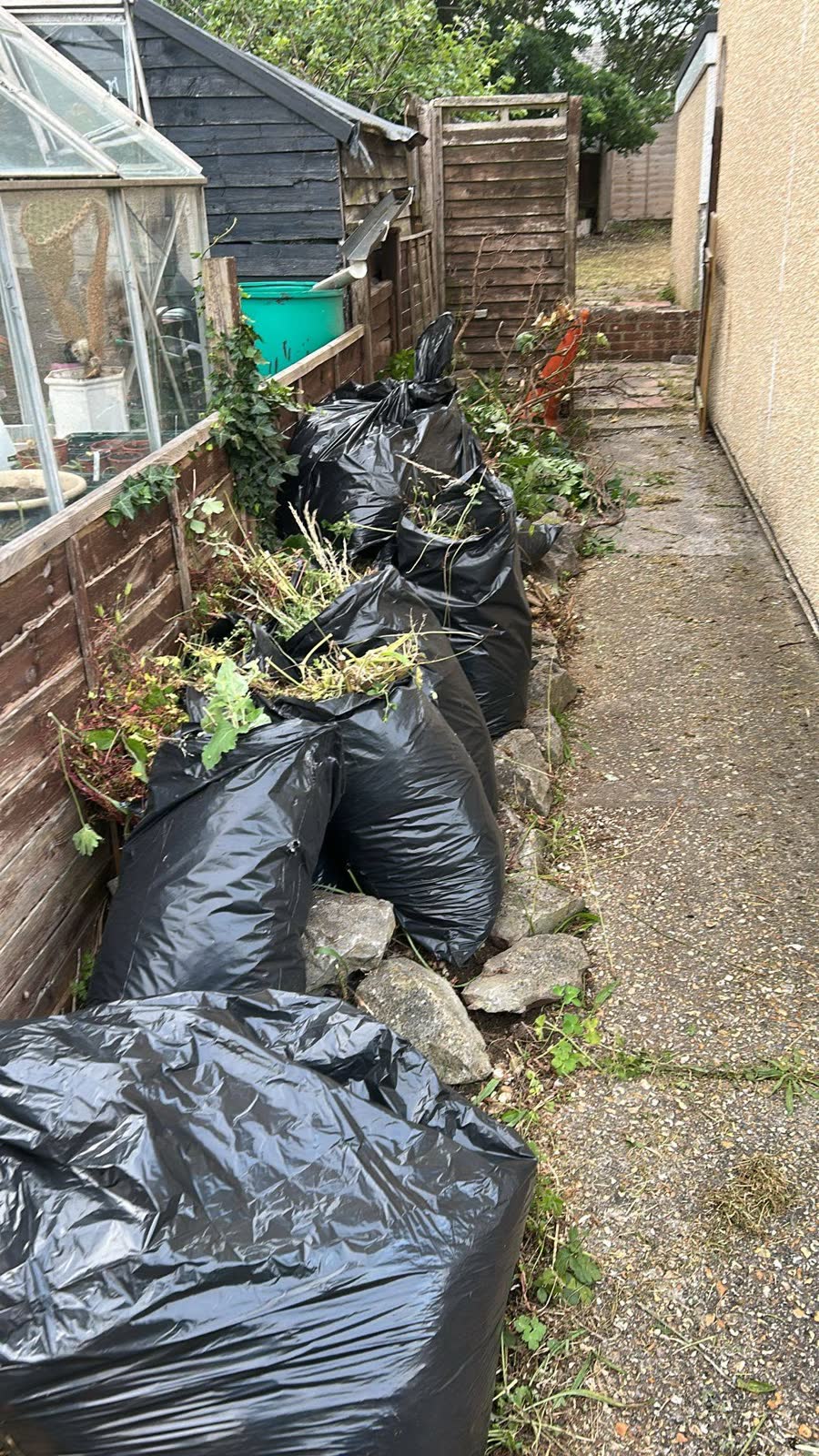 Commercial Bagged Waste and Path Clearance before clearance